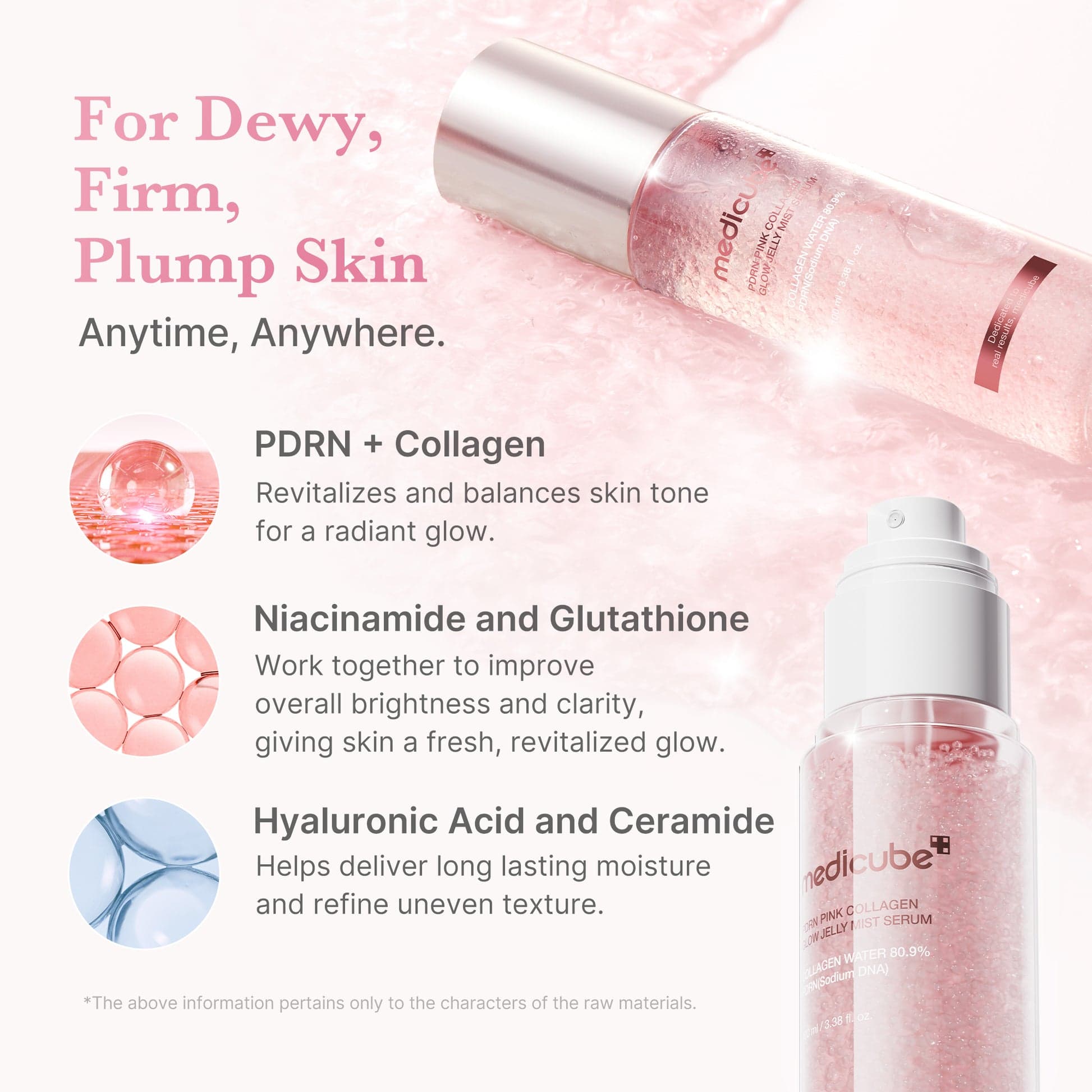 Medicube Jelly Mist Serum with Pink PDRN Collagen, 3.38 fl.oz — foto 3
