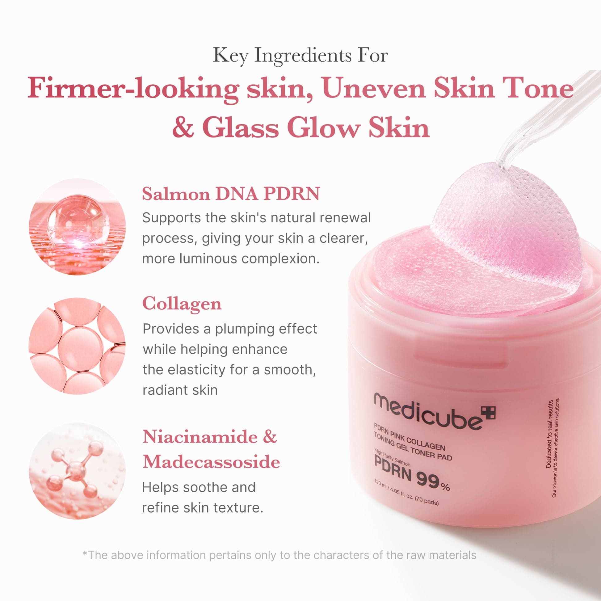 PDRN Pink Collagen Toning Gel Toner Pad 120ml — foto 2