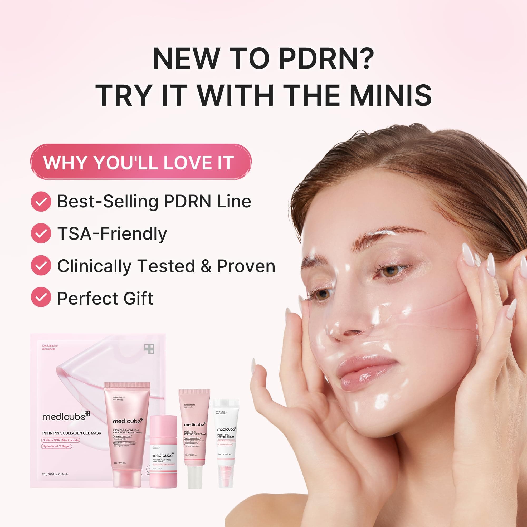 Medicube PDRN Glow Essentials Kit, Mini Skincare Travel Set, 5-Step Routine — foto 2