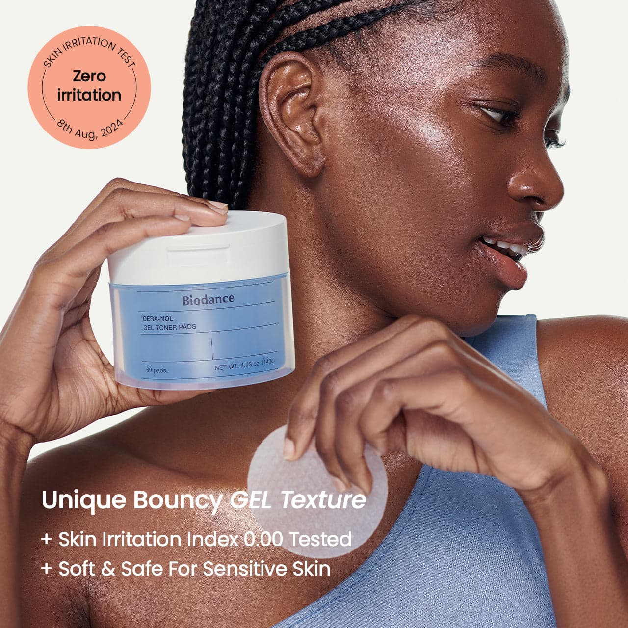 Biodance Cera-nol Gel Toner Pads, Deep Hydrating & Soothing Toner Pads for Sensitive Skin, Redness Reducing, Mositurizing, Pre-Soaked Pads, Korean Skin Careㅣ60 Pads — foto 2
