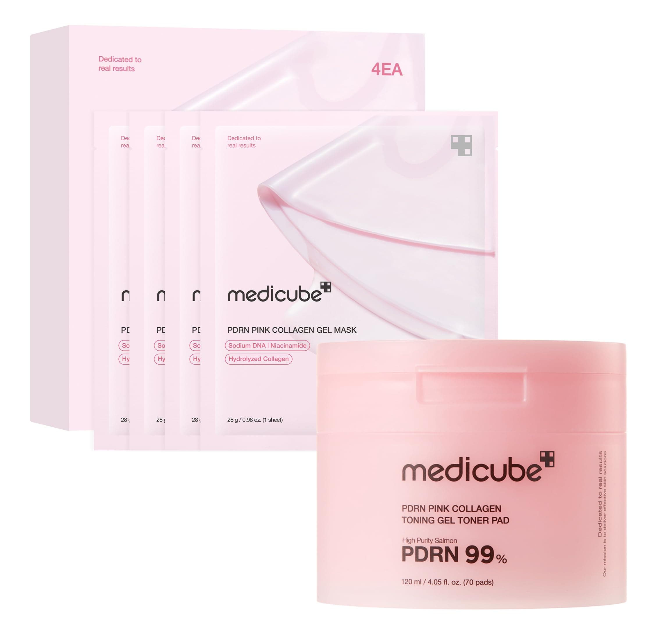 Medicube Jelly Gel Mask with Salmon DNA PDRN Pink Collagen, 4EA